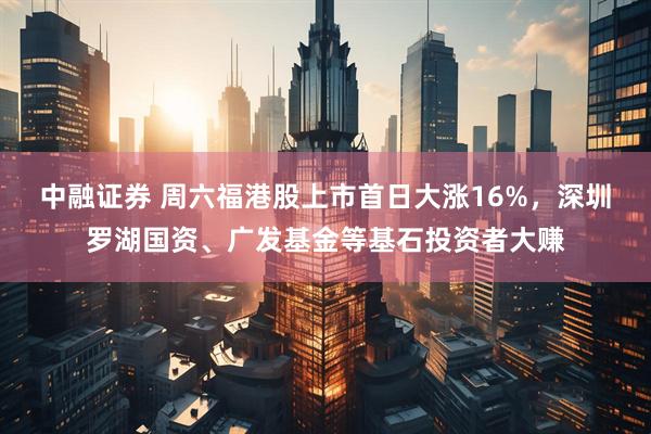 中融证券 周六福港股上市首日大涨16%，深圳罗湖国资、广发基金等基石投资者大赚